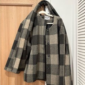 Lightweight Black and Gray Plaid Jacket